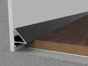 Микроплинтус для подсветки алюминевый черный матовый Lamelidecor